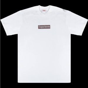 Supreme Swarovski Box Logo Tee White Size L Pre-Owned, Great Condition!